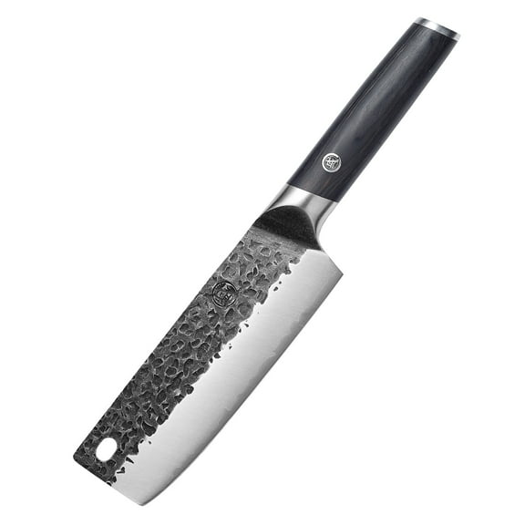 MITSUMOTO SAKARI 7 inch Japanese Nakiri Chef Knife, High Carbon Stainless Steel Vegetable Kitchen Knife