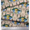 thumbnail image 2 of Soimoi Velvet Fabric Grass & Tiger Kids Fabric Prints by Yard 58 Inch Wide, 2 of 3