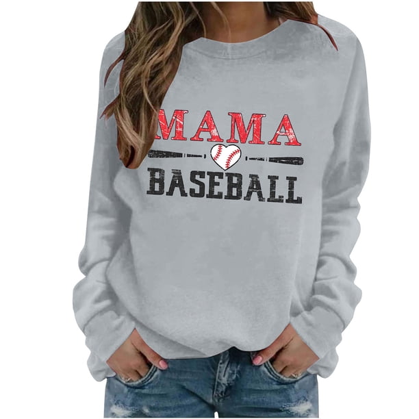 Camiseta con Capucha Suelta de Moda Impresa de Manga Larga para las Mujeres, Camisetas de Manga Larga para las Mujeres Túnica de Cuello Redondo Casual para Leggings