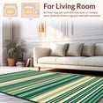 thumbnail image 2 of ODIKA 4'x6' Machine Washable Non-Slip Area Rug, Striped Design High Traffic Rug, Green, 224037, 2 of 7