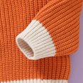 thumbnail image 5 of NOLDARES Toddler Baby Halloween Outfit Boy Girl Pumpkin Sweaters Crewneck Pullover Sweater Long Sleeve Sweater Fall Clothes,A140-Orange, 5 of 7