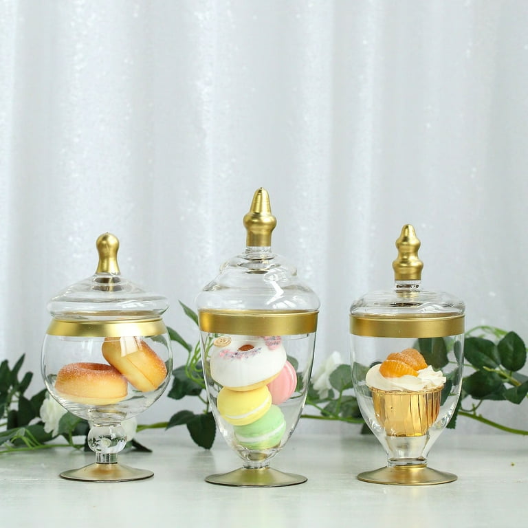 Simplicity Glass Storage Jars With Lid Wedding Decorative Candy