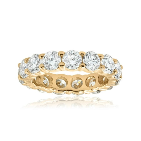 - Unique Huge 5.00Ct Round Diamond Eternity Ring Wedding Band 14k Yellow Gold