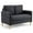 Black, variant on Ktaxon Loveseat Sofa with Side Bags 47" 2-Seat Small Couch with Wood Legs for Living Room Bed Room Black
