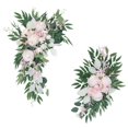 thumbnail image 1 of PENGXIANG Simulation Rose Eucalyptus Arch Flower Decoration Outdoor Wedding Corner Flower, 1 of 11