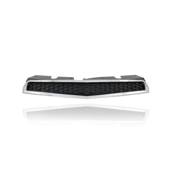 Grille - Compatible/Replacement for '12-15 Chevrolet Equinox - Main Upper, Silver Frame Black Insert - 20882352