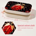 thumbnail image 5 of Ladybird Velvet Portable Jewelry Organizer Box with Removable Compartment - Earring Holder and Gift Jewelry Box, 5 of 7