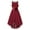Burgundy, variant on DPOIS Kids Flower Girl Dress Teens Junior Wedding Bridesmaid High Low Dress Party Pageant Ball Gowns Navy Blue 12