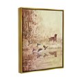 thumbnail image 3 of Stupell Pointer Dog & Ducks Lake Nature Animals & Insects Painting Gold Floater Framed Art Print Wall Art, 3 of 6