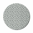 thumbnail image 1 of Abstract Mouse Pad for Computers, Pastel Tones Watercolor Brush Strokes Circles Repetitive Pattern, Round Non-Slip Thick Rubber Modern Gaming Mousepad, 8" Round, Taupe Grey Sage Green, by Ambesonne, 1 of 2