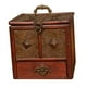 thumbnail image 3 of Caja de madera con espejo para guardar pendientes de aniversario. loto, 3 of 7