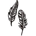 thumbnail image 2 of Feather Shape Silhouette Black Wall Hanging Metal Decoration for Home Office Wall Decoration, 2 of 8