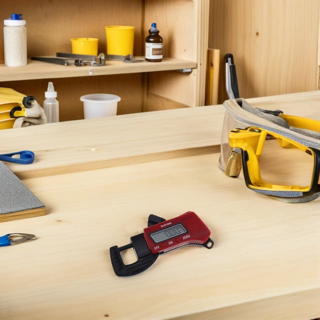 CRAFTHROU Micrómetro De Grosor Portátil Para Medir Hojas Y Cuero Con Pantalla LCD Y Fibra De Carbono