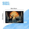 thumbnail image 2 of BaHomeck placemats Set of 4 Beautiful Winter Night Landscape With Deers Cotton Linen rectangle Placemats for Kitchen Dining Table Indoor,Outdoor,18*12inch, 2 of 4