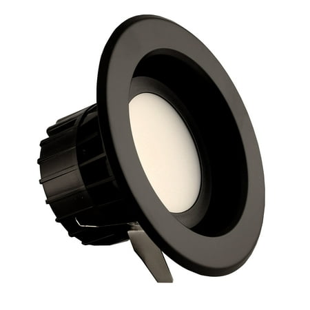 NICOR Lighting 4-Inch Dimmable 3000K LED Remodel Downlight Retrofit Kit for Recessed Housings, Black Trim (Best Remodel Recessed Light)