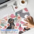 thumbnail image 4 of Long Mouse Pads for Desk,Dachshund and Flower Desk Mats on Top Of Desks, Desk Mouse Pad Extra Large with 3mm Non-Slip Base and Stitched Edge for Gaming,Office,Work,Home 31.5"x11.8", 4 of 6