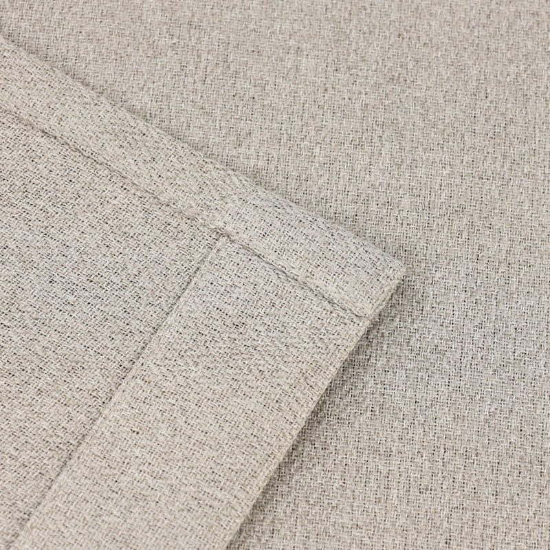 Superior Nyan 100% Blackout Curtains Set of 2, Grommet Header Curtain Panel Pair, Oatmeal Beige, 52"W x 96"L