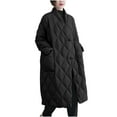 thumbnail image 2 of Dealovy Women Long Puffer Jackets Oversized Quilted Jacket Winter Warm Lightweight Maxi Coat, 2 of 7