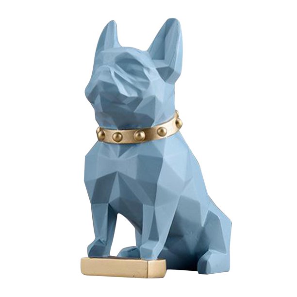 Escultura Estatua Simple Estatuilla de Francés Decoración Animal Geométrica para Regalos para Recuerdos Caja de Azul Pequeño Soledad estatuilla francesa