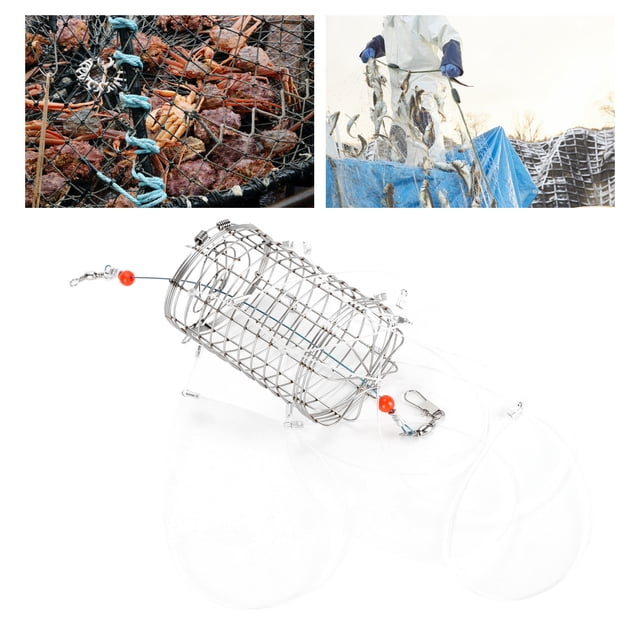 Pièges à Crabe, Cylindriques Réutilisables à 8 Boucles, Piège à Crabe pour Usage Extérieur pour Crabes Fiddler 1 Pcs,2 Pcs,4 Pcs