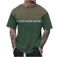 thumbnail image 2 of Homadles Mens Oversized T Shirts- Summer Casual Fashion Short Sleeve Crewneck Vintage Shirts Green Size M, 2 of 5