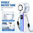 thumbnail image 7 of Portable Handheld Fan, 3000mAh USB Rechargeable Battery, 100 Adjustable Speeds, Up to 19H Cooling, Mini Personal Fan for Travel, Outdoor, Shopping, Makeup, White, 7 of 7