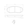 thumbnail image 2 of BALATAS CERAMICAS GRAND VITARA 2009 al 2010 SUZUKI 2.4L L4 Delanteras BREMBO ., 2 of 5