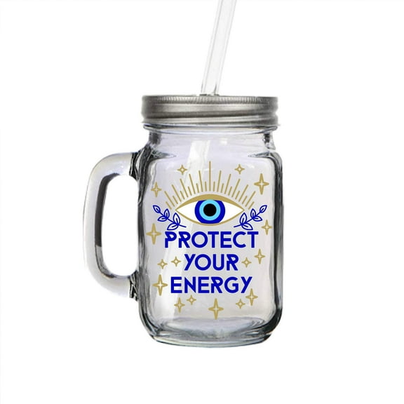Protect Your Energy Stars Mason Jar Mug