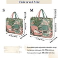 thumbnail image 2 of FORMRS Womens Corduroy Tote Bag Crossbody Shoulder Handbag with Pocket, Pink and White Cat, 2 of 7