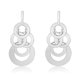 thumbnail image 1 of Pendientes largos de aleación con círculo redondo multicapa para mujer (plata), 1 of 5