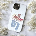 thumbnail image 5 of Cute Sledding Curious Monkey Phone Case with 67 Number, Shockproof Protective Cover for iPhone 17 16 15 14 13 12 11 Plus Pro Max Mini, 5 of 6