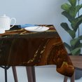 thumbnail image 4 of Brown Marble Table Cloth Waterproof Tablecloths, Gold Abstract Vintage Modern Ombre Art Tablecloth Dining Table Cover for Kitchen Party Tabletop Outdoor, Rectangle Tablecloth 54x108 Inch, 4 of 9