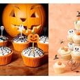 thumbnail image 5 of Halloween Cupcake Picks Cake Toppers Plastic Halloween Toothpicks Decoration for Halloween Birthday Party Favors 50PCS, 5 of 8