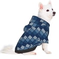 thumbnail image 2 of Goofa Pixel Grid Pattern Small Dog Sweater Hoodies Pet Grey Hooded Soft Fleece Sweatshirts with Pocket Fall Winter Puppy Cat Sweaters Warm Clothes-XX-Large, 2 of 8