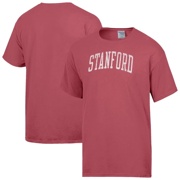 Men's-ComfortWash  Red Stanford Cardinal Distressed Arch T-Shirt