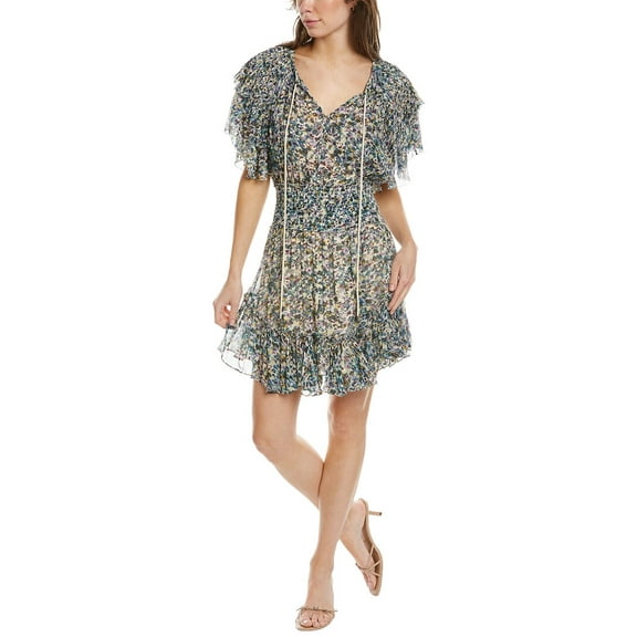 Isabel Marant womens Étoile Florise Mini Dress, 34, Green