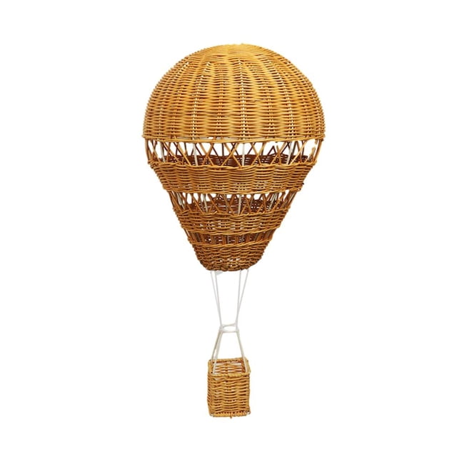 DHliIQQ Rattan Hot Balloon Kids Room Decor Beige Decor House Decorations Pendant Decor Woven for Home Rattan