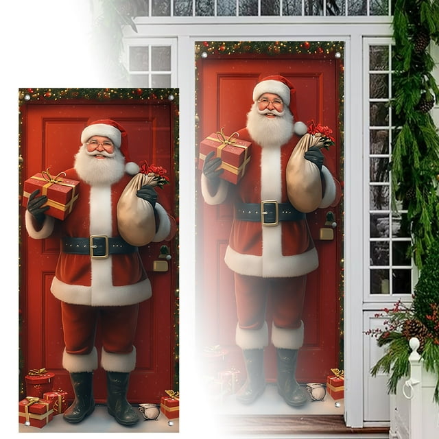 Rideau de Porte Festif Exquis pour Réunions de Famille à la Maison et Fournitures de Fête Chaleureuses