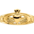 thumbnail image 6 of 14K Yellow Gold Polished Ladies Claddagh Ring (Size 7) Made In United States d1857, 6 of 6