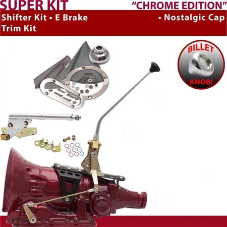 American Shifter AOD Shifter Kit Chrome 12 in. E Brake Trim Kit for F0A90