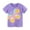Purple, variant on MEZZALL Girls Floral Buttrfly Print T Shirt Summer Short Sleeve Cotton Blouse For Toddler Comfort Dailywear 4-5 Years