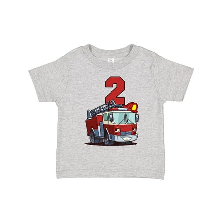 

Inktastic 2nd Birthday Fire Truck Gift Toddler Boy or Toddler Girl T-Shirt