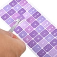 thumbnail image 3 of Pegatinas de teclado con 2PCS Pegatina de teclado universal Fondo morado con letras blancas Letras de teclado Pegatinas de repuesto para computadora, 3 of 4