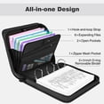 thumbnail image 3 of MoKo Zipper Binder, 3 Inch 3 D-Ring 700 Sheets Capacity Multi-Pocket Organizer with Shoulder Strap & Handle, School Supplies,Black, 3 of 8