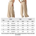 thumbnail image 3 of Pantalones Anchos Pantalones de pierna ancha para mujer Pantalones casuales de cintura alta de algodón con bolsillos (Caqui XXL) Cgtredaw Para estrenar, 3 of 6