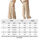 thumbnail image 3 of Pantalones Anchos Pantalones de pierna ancha para mujer Pantalones casuales de cintura alta de algodón con bolsillos (Caqui XXL) Cgtredaw Para estrenar, 3 of 6