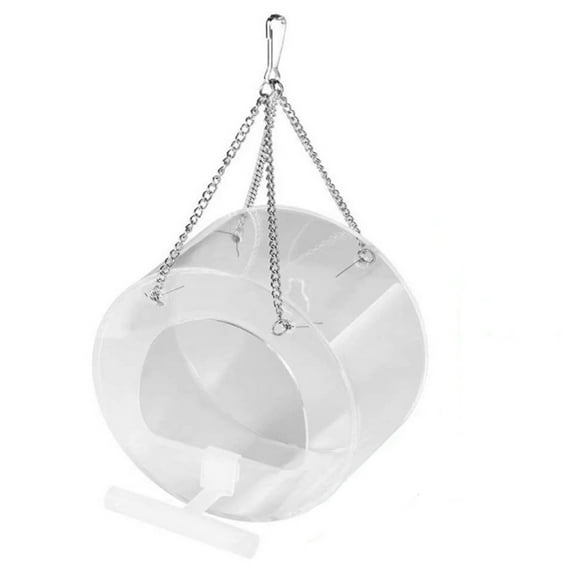 JMYHOAM Camping Tools and Gadgets Bird Feeder with Suction Cup Round Acrylic Bird Food Box Hanging Outdoor Outdoor Activities