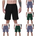 thumbnail image 1 of Yuyuzo Mens Shorts Lightweight Drawstring Elastic Waist Sweat Shorts Summer Quick Dry Work out Sports Short, 1 of 5