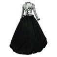 thumbnail image 3 of LOVZFMLL Costume Renaissance pour Femmes Robe de Bal Gothique Victorienne Robe Halloween Cosplay Fête Costume Rayures Noires et Blanches, 3 of 7