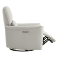 thumbnail image 4 of CHITA Power Recliner Swivel Glider Rocker Nursery Chair with USB for Living Room, Faux Leather in Light Gray, 4 of 14